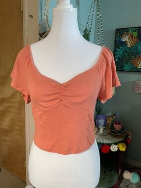 American Eagle soft orange crop top